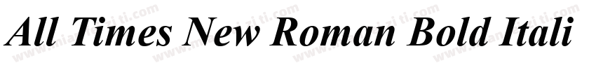 All Times New Roman Bold Italic字体转换